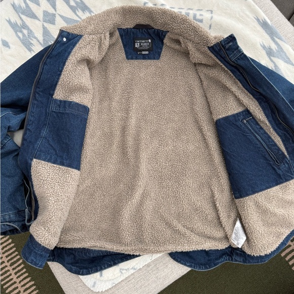 Carhartt Denim Jacket with Sherpa Lining - Picture 2 of 5